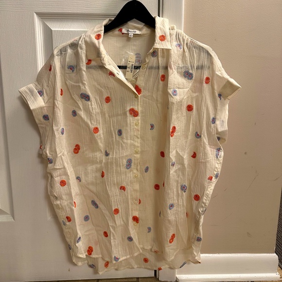 Madewell Daisy Embroidered Central Shirt - Picture 2 of 4